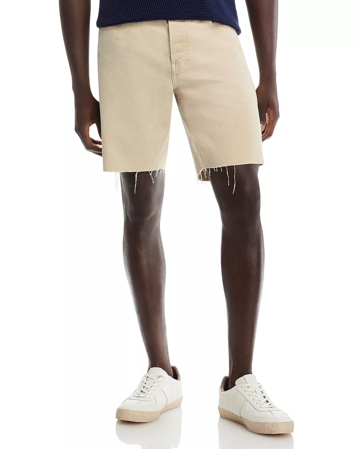 Relaxed Fit Raw Hem Shorts - 1