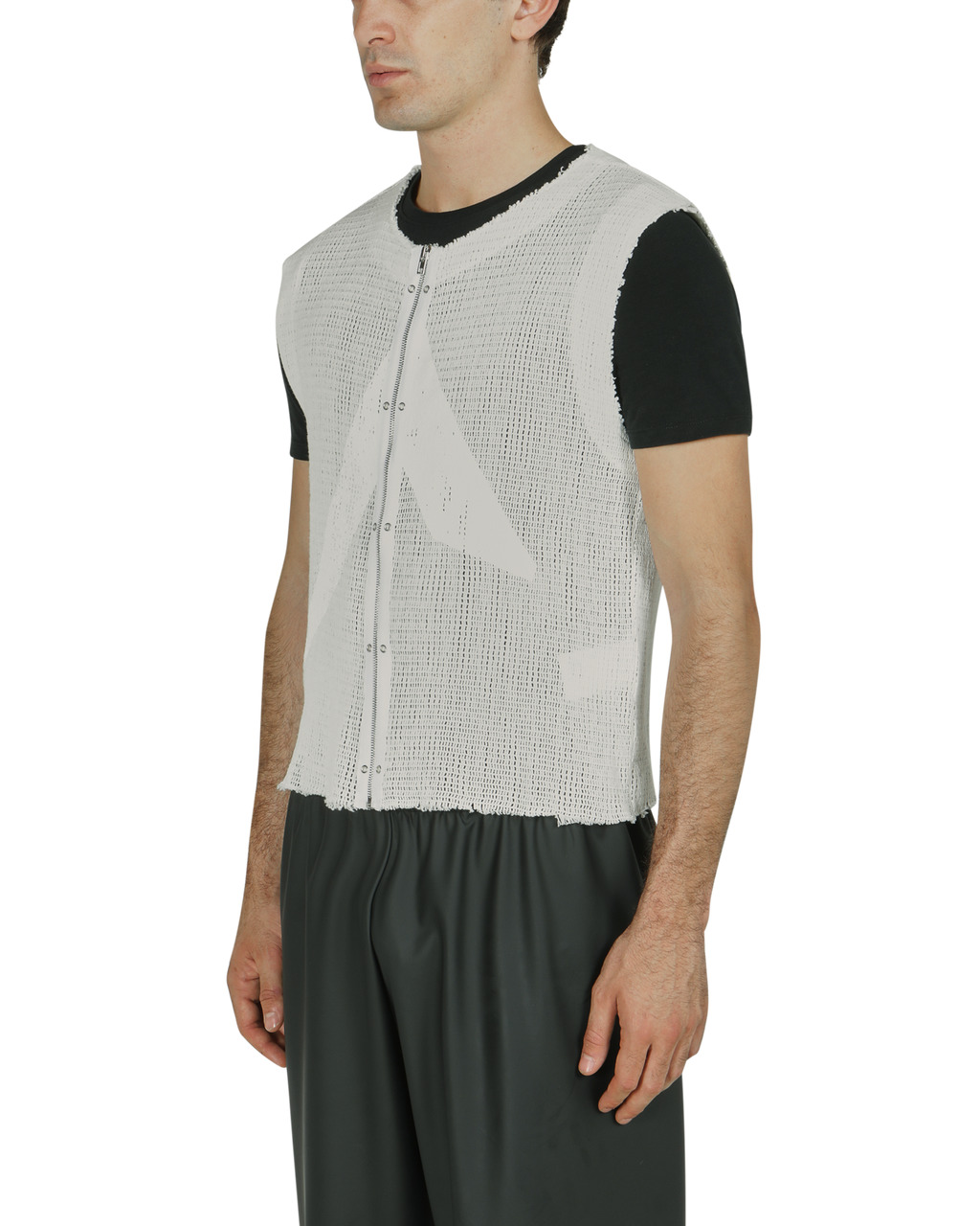 ZIP-UP LOGO MESH VEST - 3