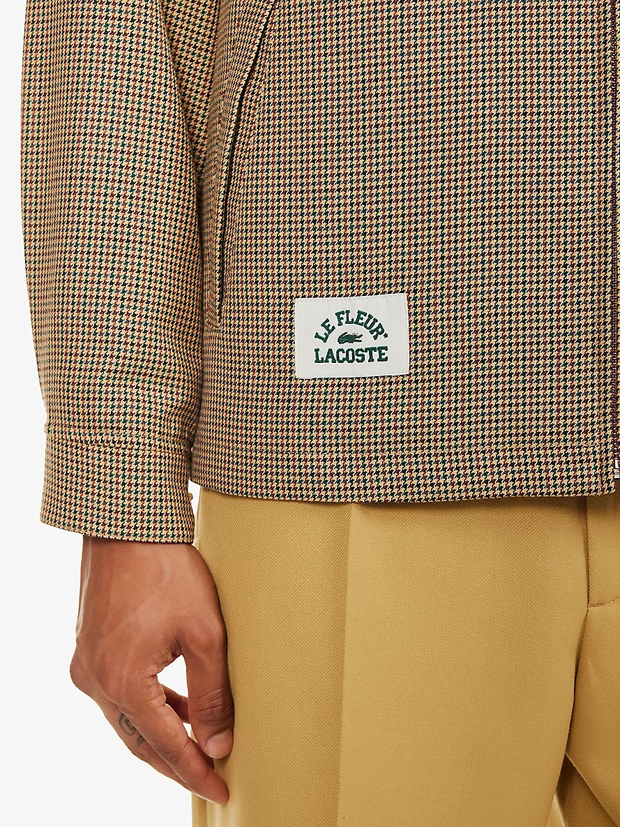 le FLEUR* x Lacoste Harrington check-print regular-fit woven jacket - 5
