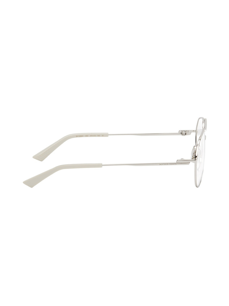 Bottega Veneta Silver Aviator Glasses outlook