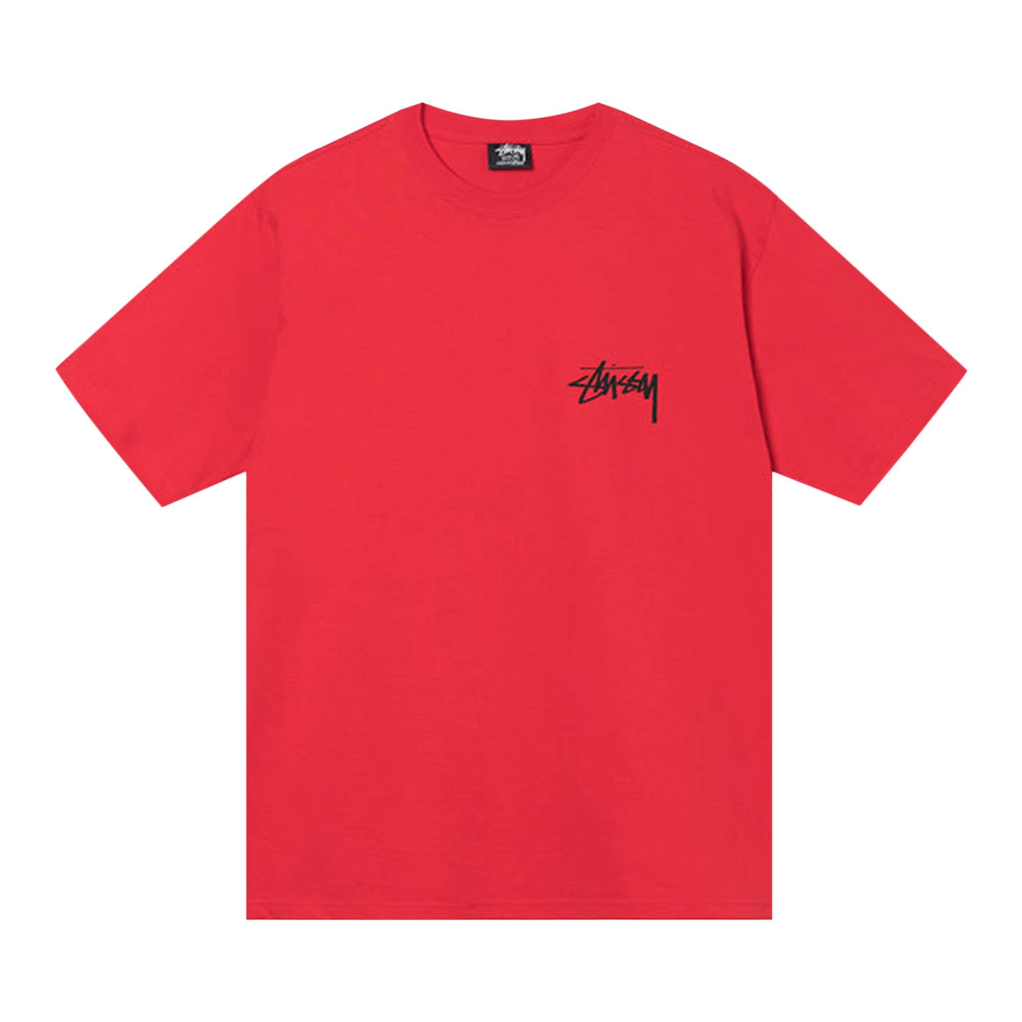 Stussy Gold Lion Tee 'Red' - 1