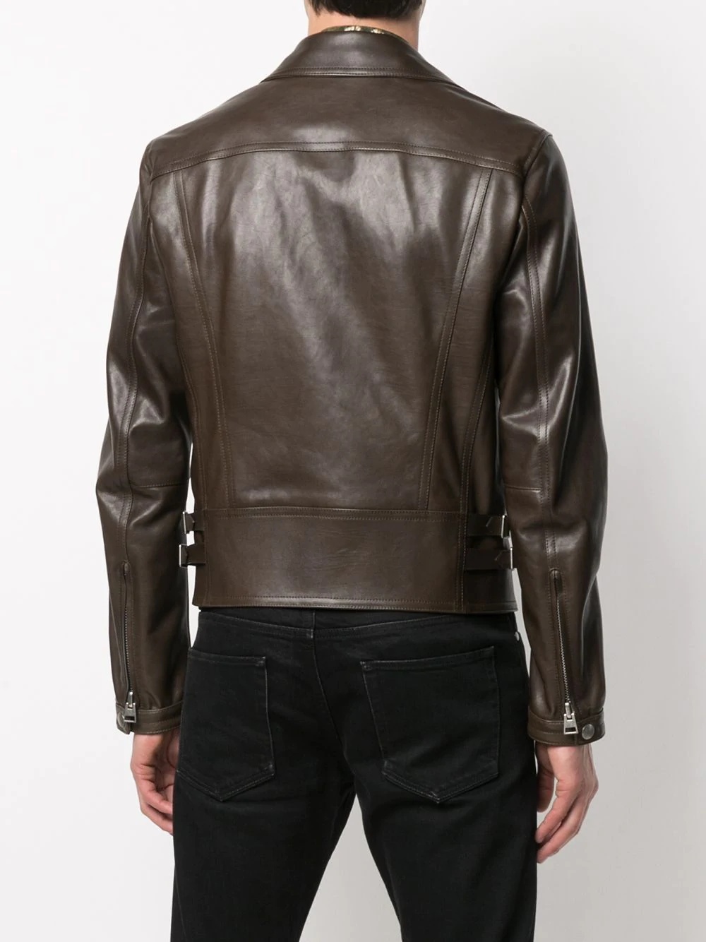 zip-up biker jacket - 4