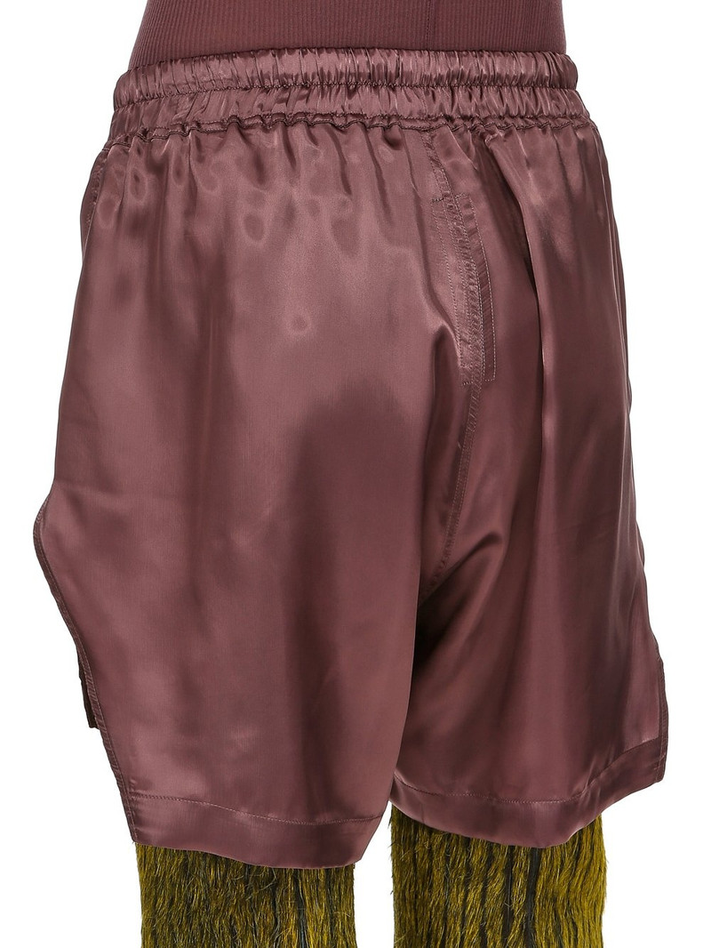 satin-finish drawstring-waistband shorts 5