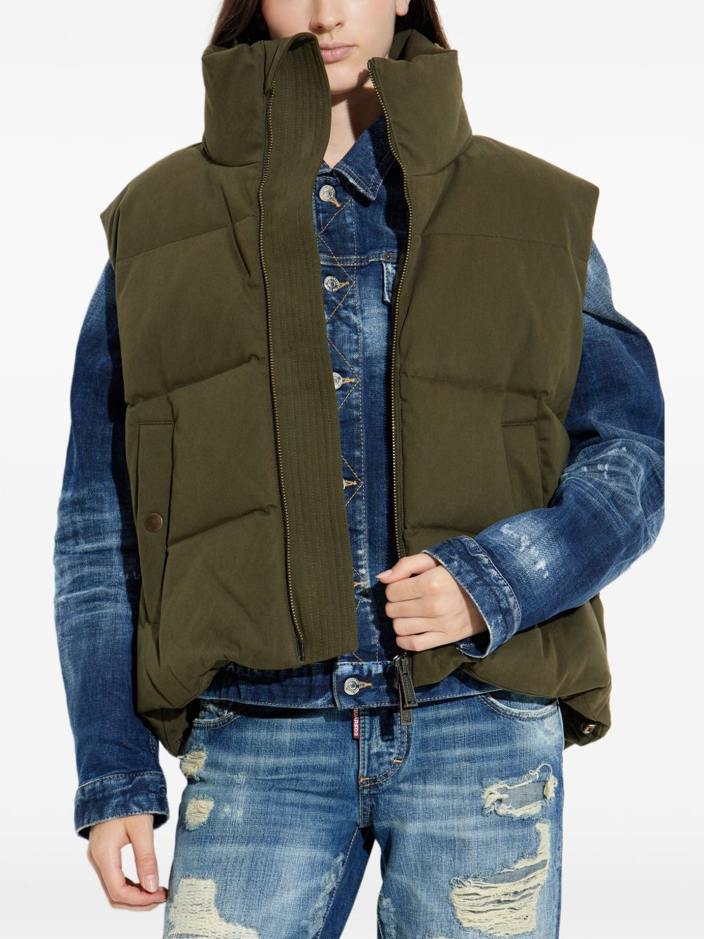 logo-print gilet - 3