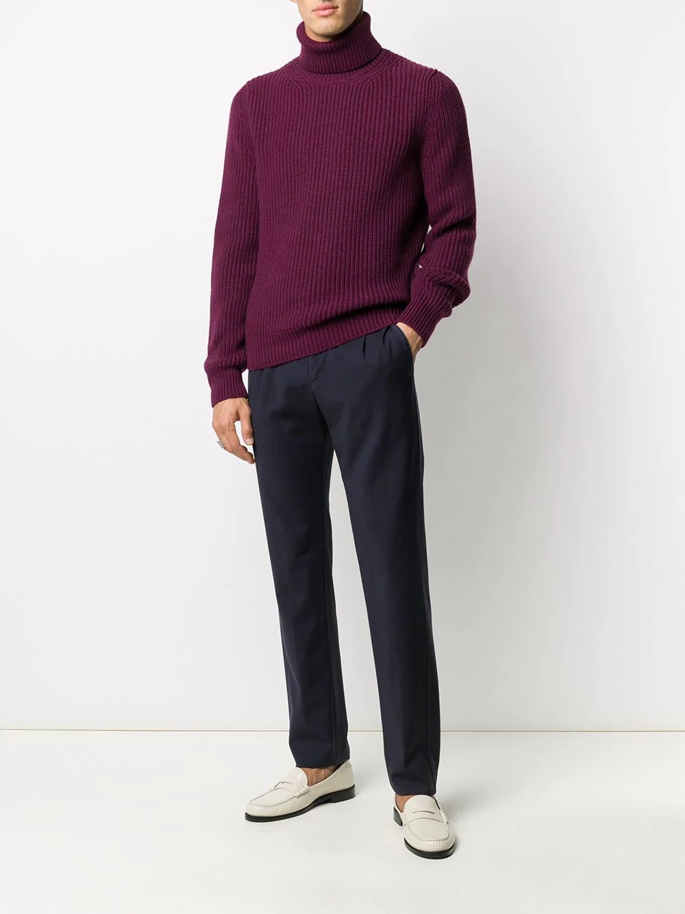 chunky knit turtleneck jumper - 2