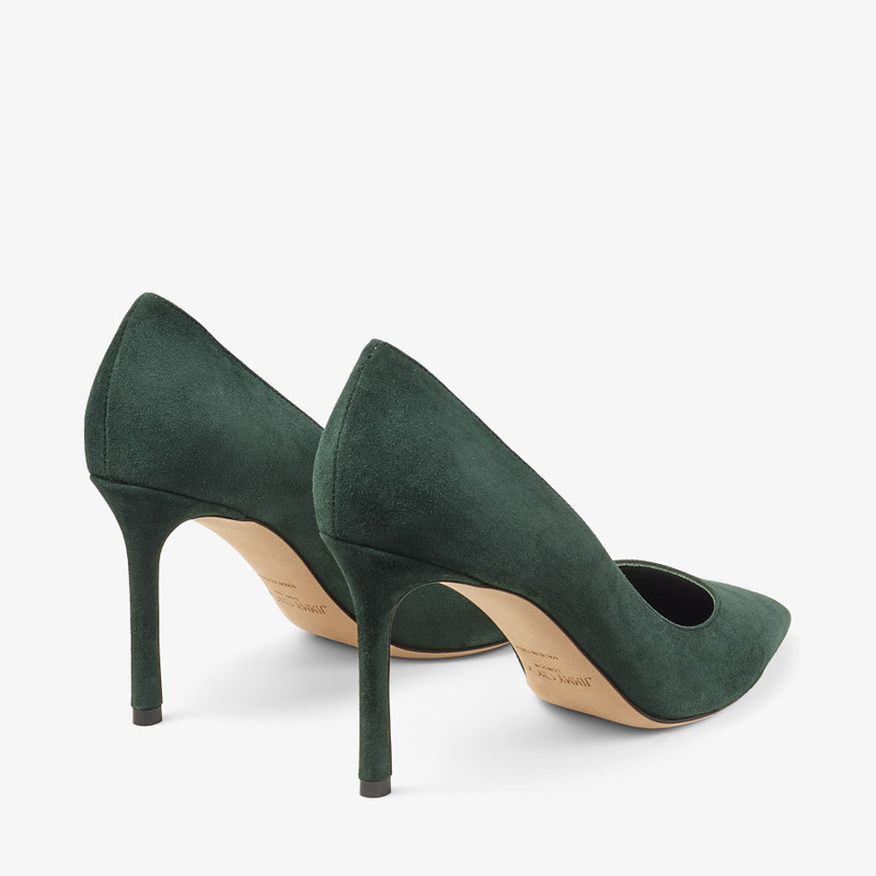 JIMMY CHOO Romy 85
British Green Tonal Suede Pumps outlook