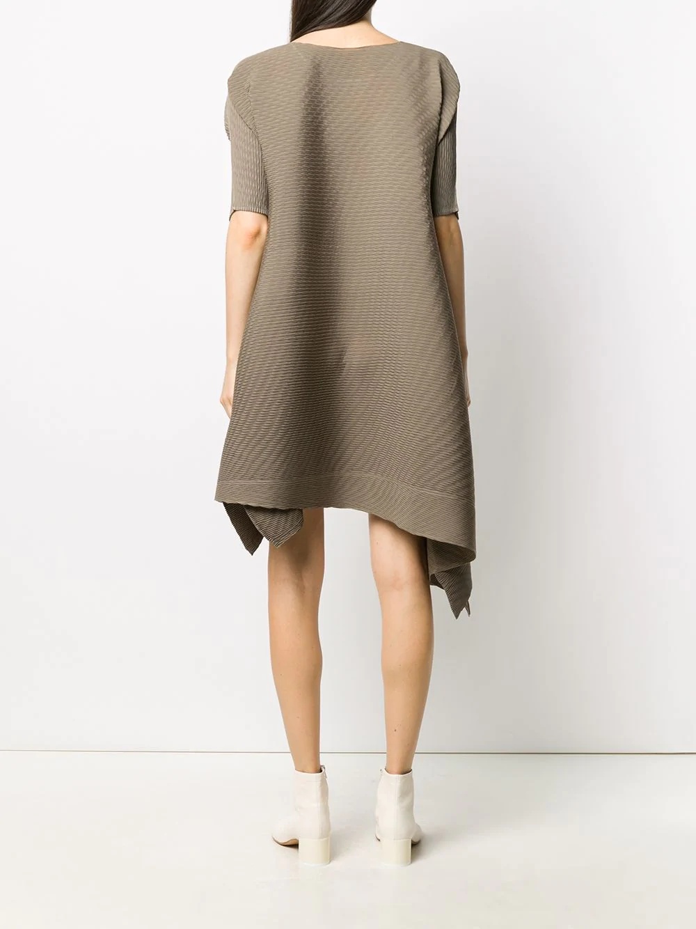 textured asymmetric dress - 4