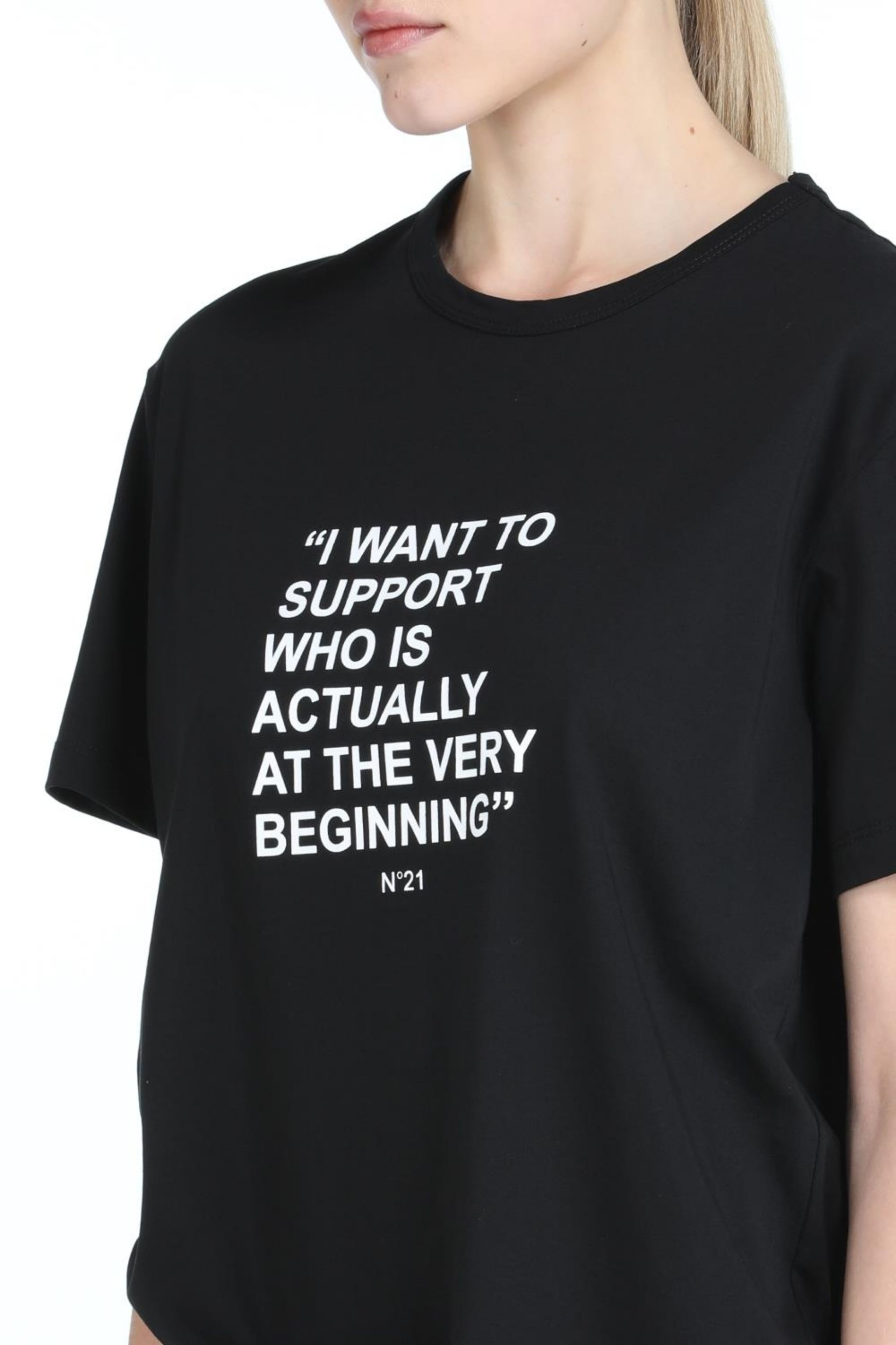 SLOGAN-PRINT COTTON T-SHIRT - 5