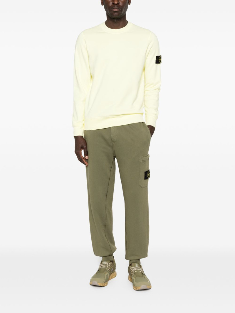Stone Island patch crew-neck sweatshirt outlook