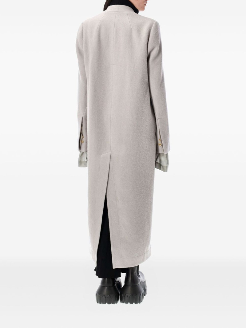 Rick Owens Museum collarless wrap coat outlook