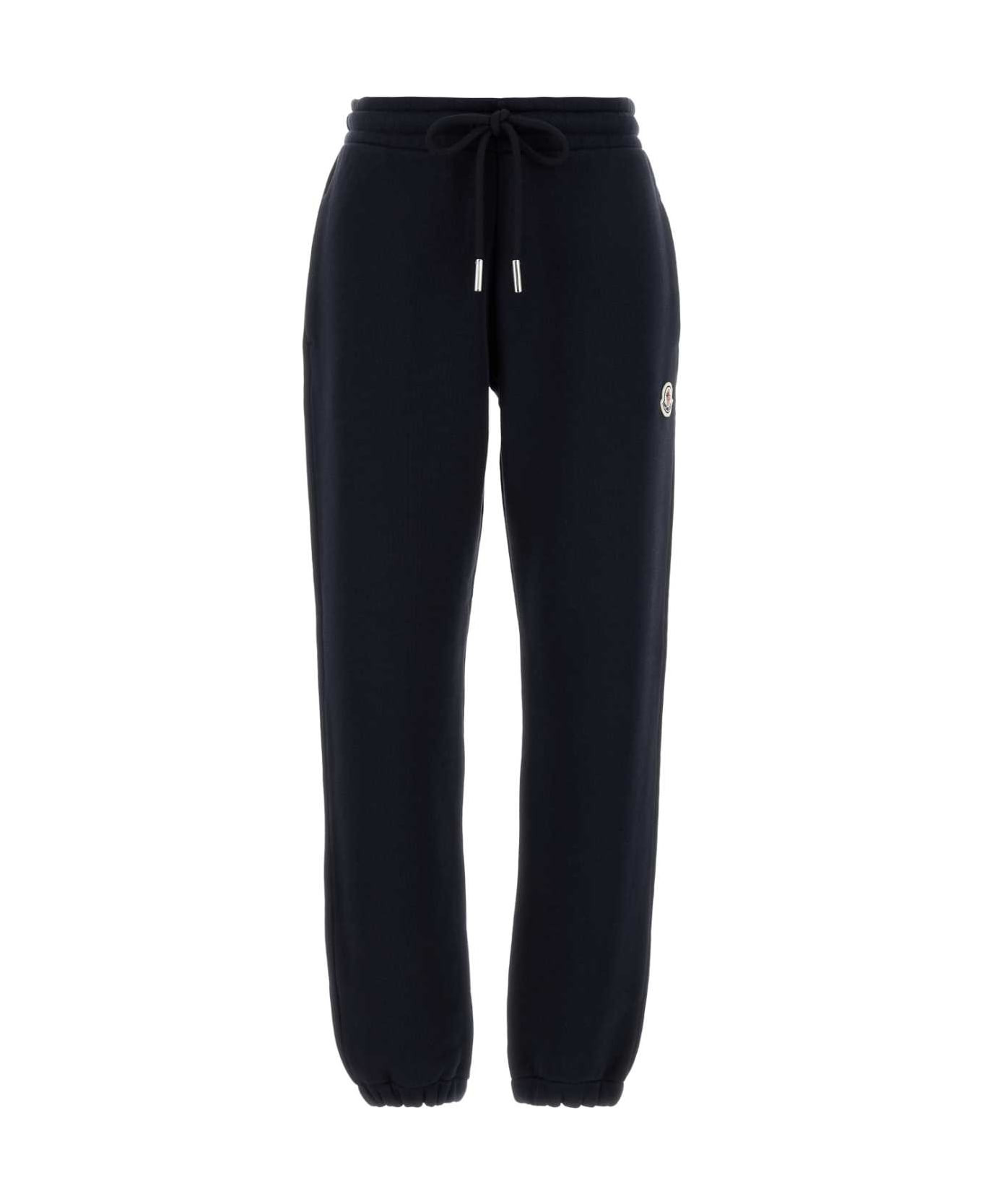 Midnight Blue Cotton Blend Joggers - 1