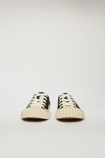 Acne Studios Logo-patch canvas sneakers black outlook