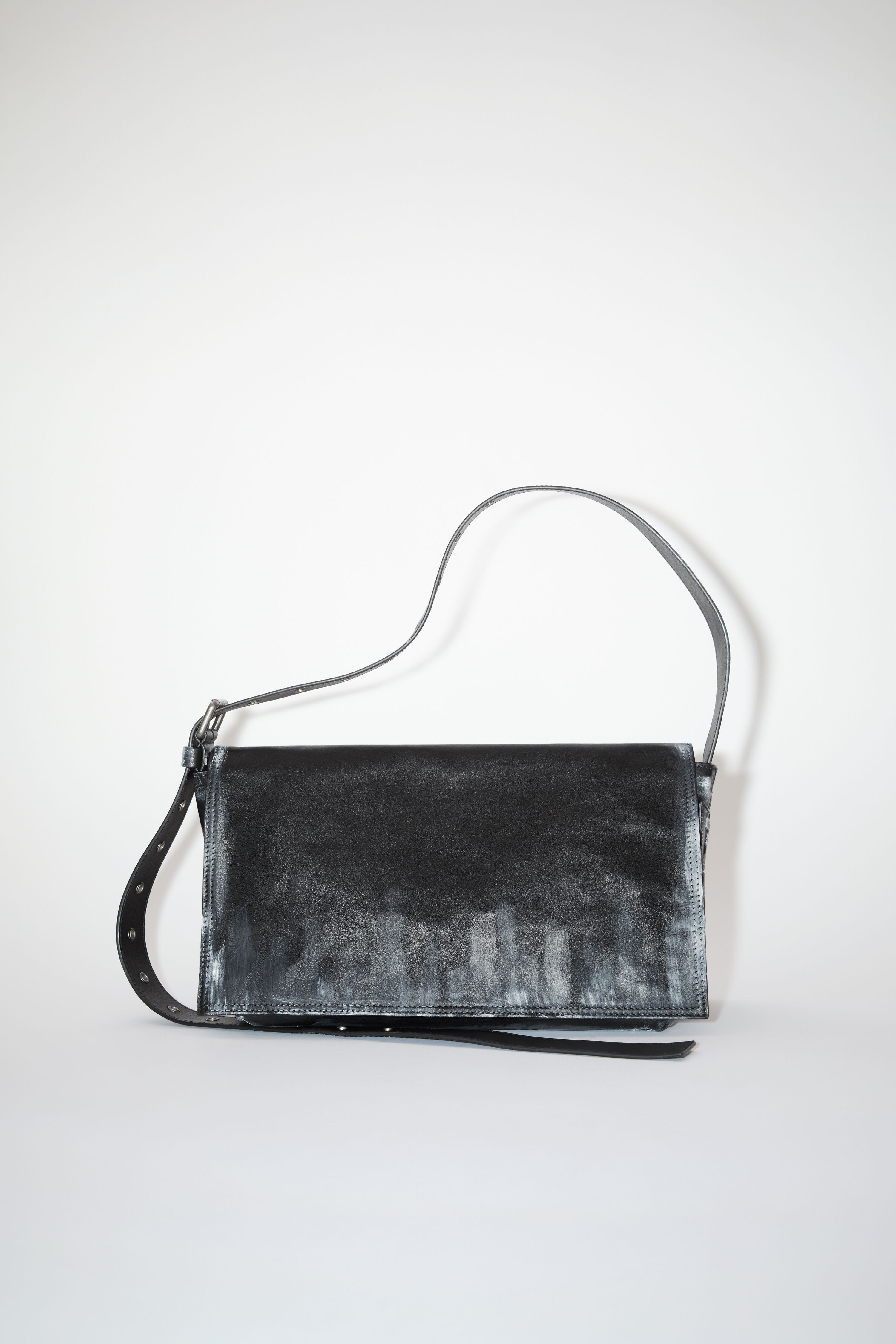 Leather shoulder bag - Black - 1