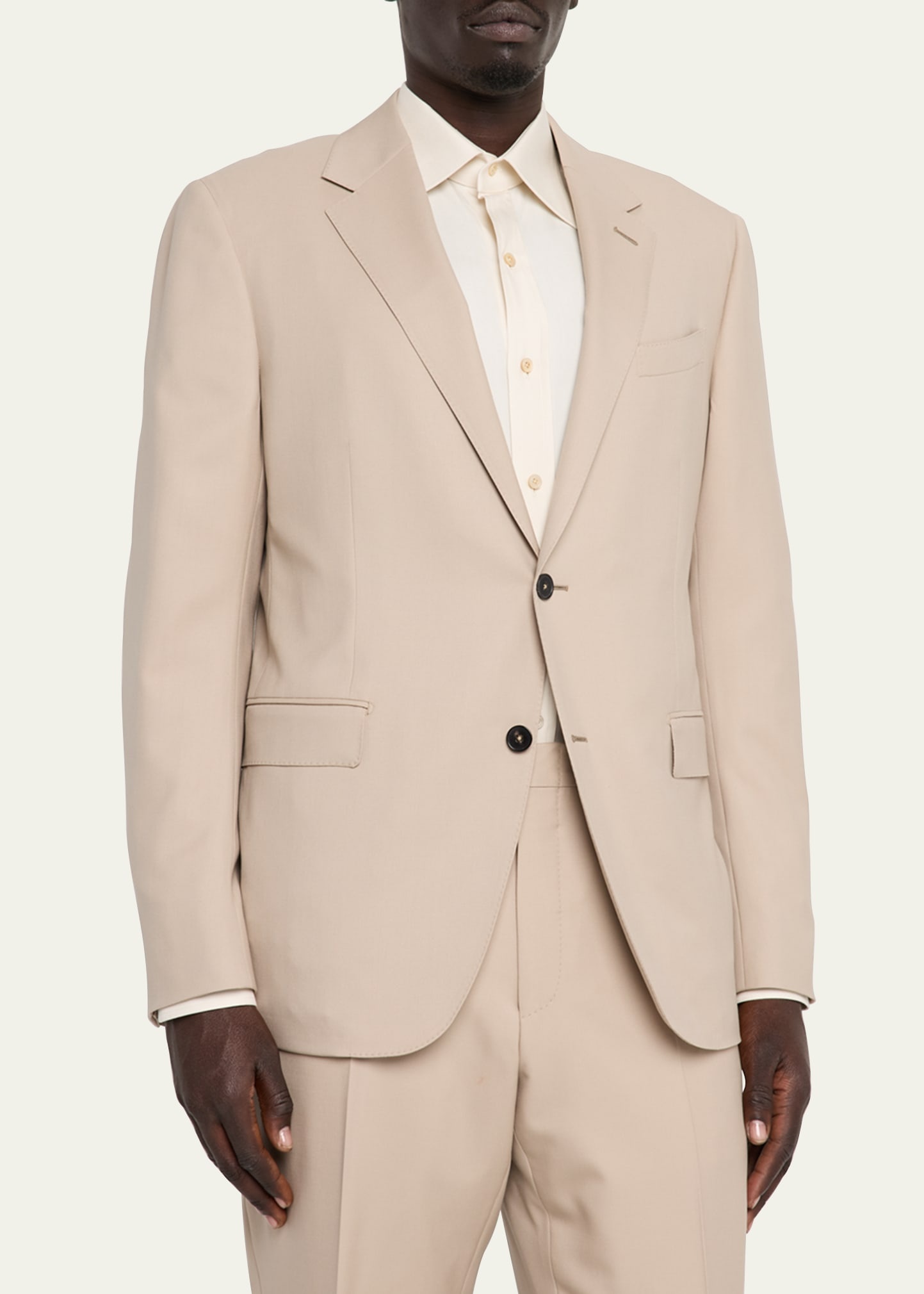 Men's Trofeo Wool Solid Suit - 4