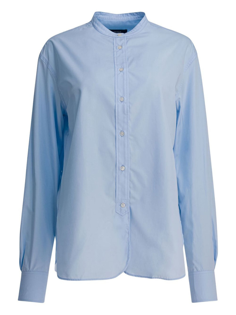 cotton collarless shirt 1