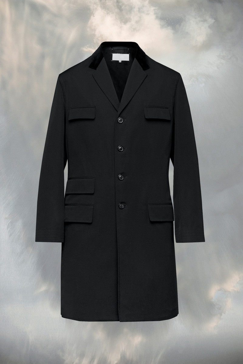 Contrast belt coat 1