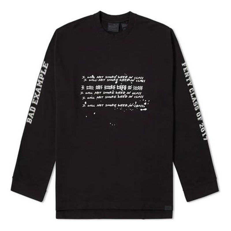 (WMNS) PUMA X Rihanna Fenty Long Sleeve Crew Neck 'Black' 575871-01 - 1