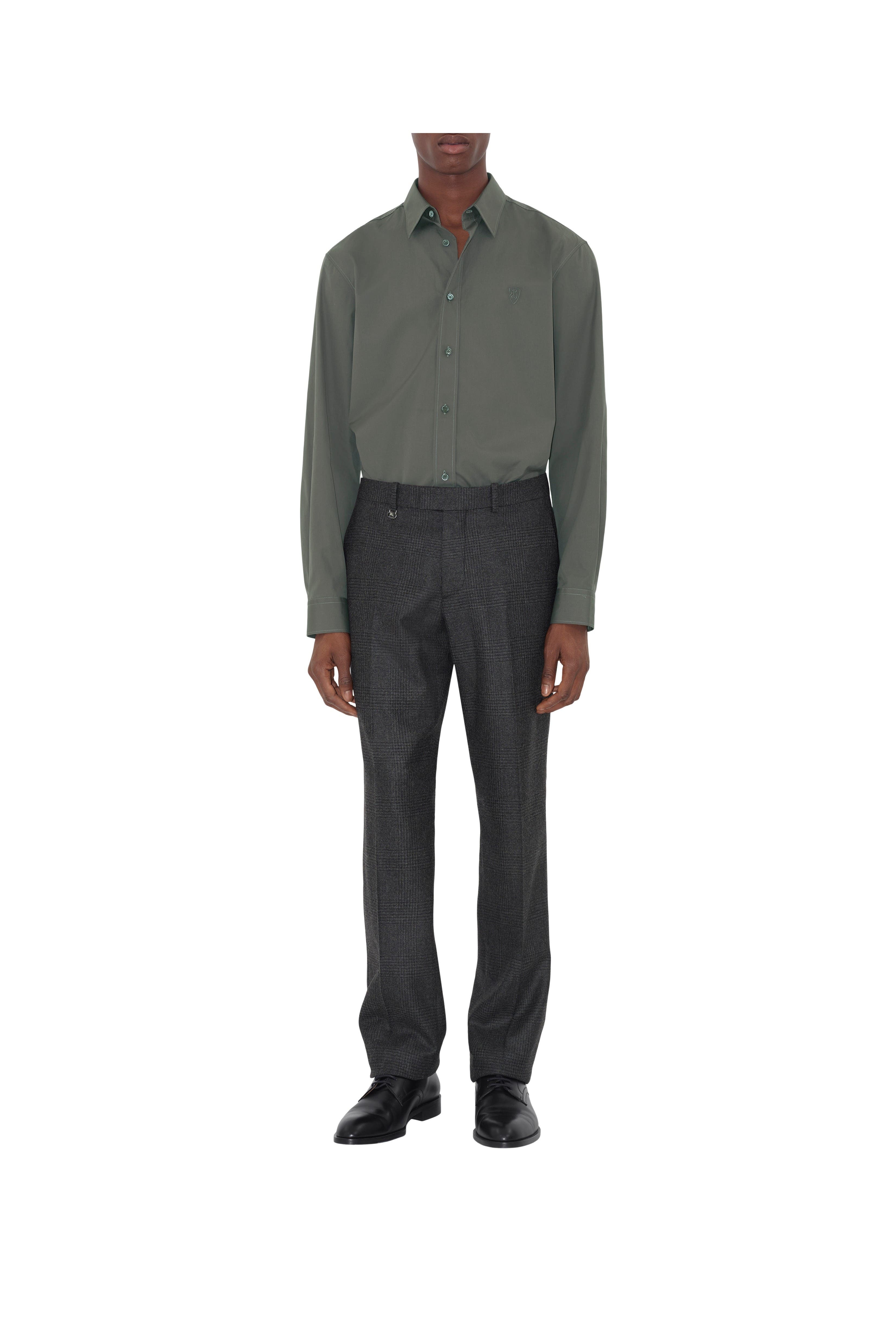 burberry Check Wool Cashmere Tailored Trousers in Loden/highland Green at Nordstrom - 2