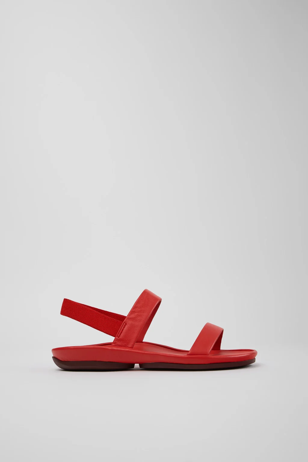 Right Isla Red Leather Sandals for Women. - 1