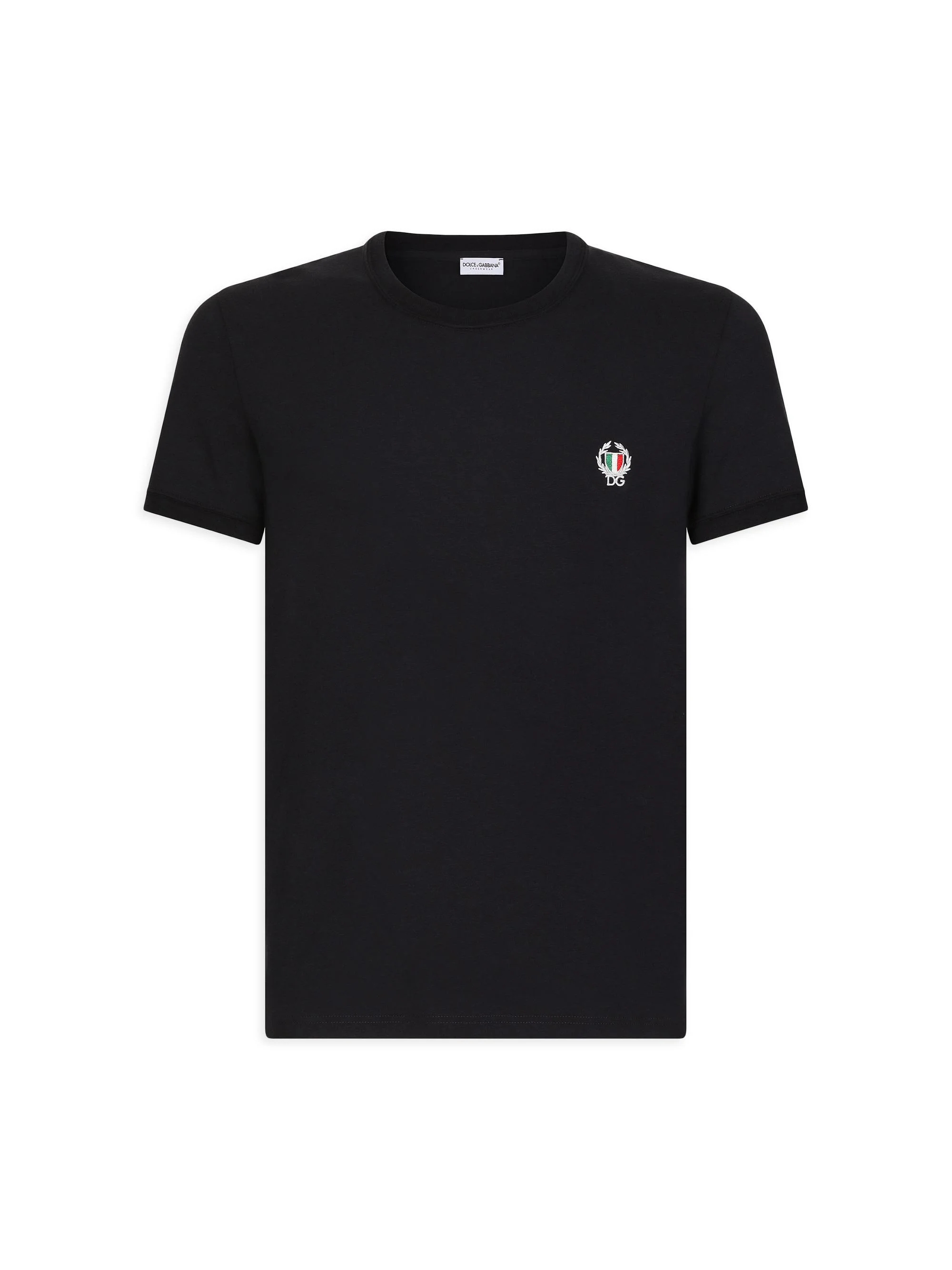 Men's Cotton Crewneck T-Shirt - Black - 1