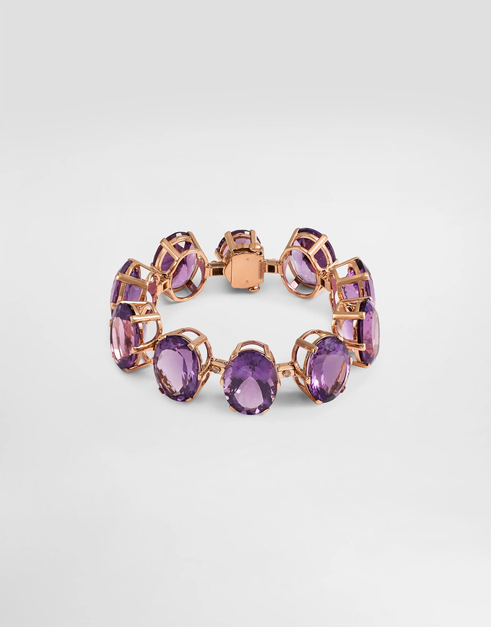 Anna bracelet in 18-carat red gold with amethysts and diamonds - 1
