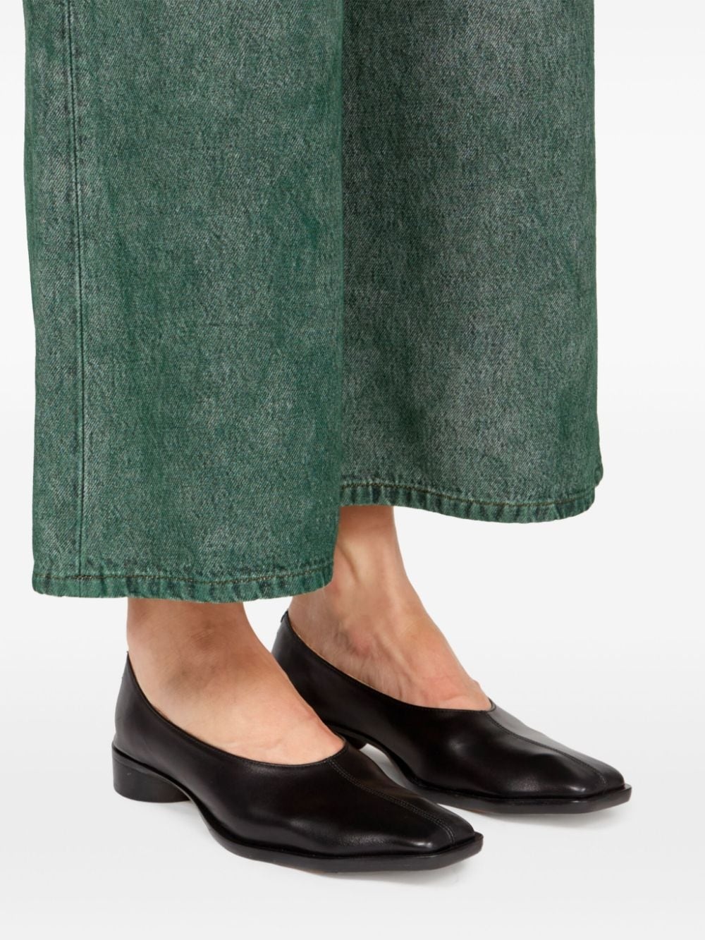 square-toe ballerina shoes - 6