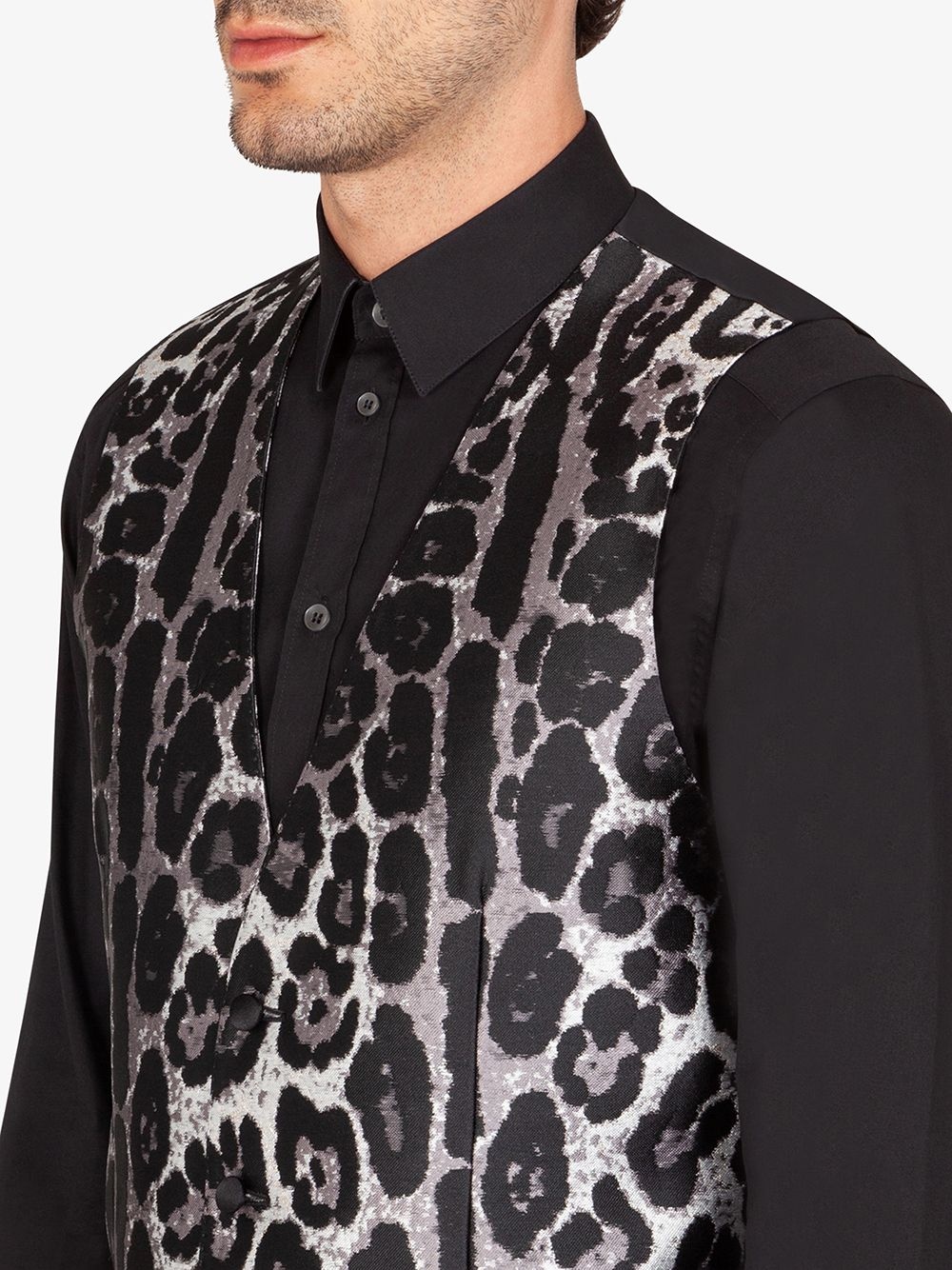 leopard-print waistcoat - 5