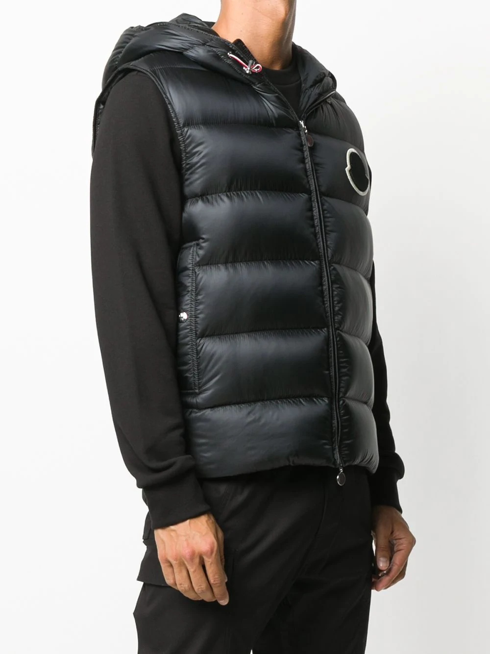 hooded gilet logo jacket - 3