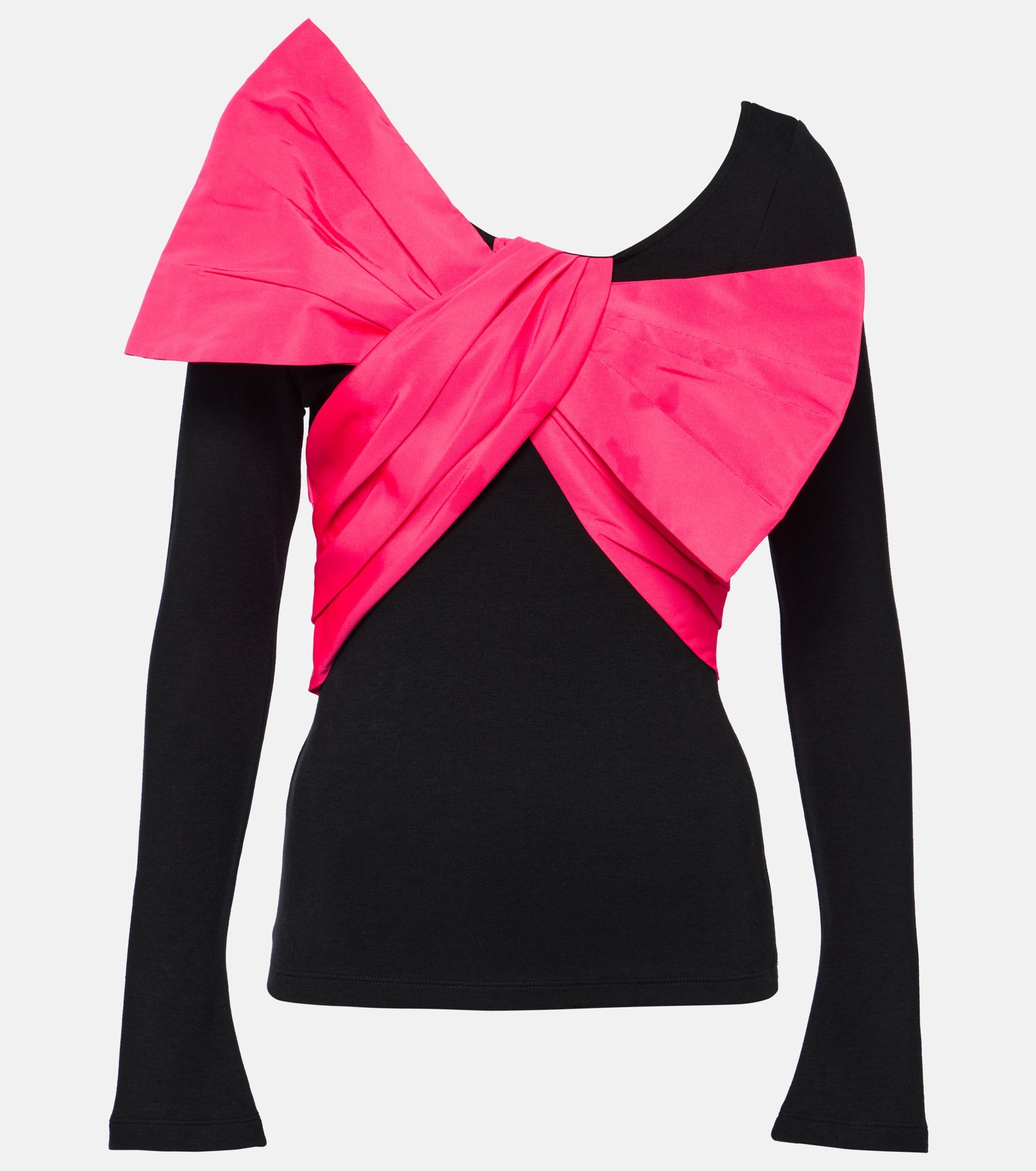 Bow-detailed jersey top - 1