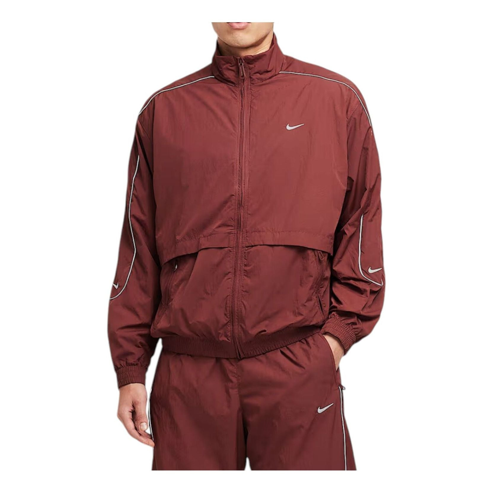 Nike Solo Swoosh Woven Track Jacket Asia Sizing 'Team Red' FB8623-677 - 1