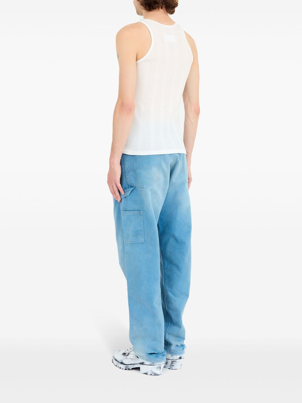 Maison Margiela Men Logo Cotton Blend Tank Top - 5