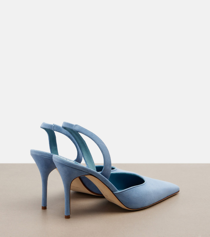 Manolo Blahnik Borelapla suede slingback pumps outlook