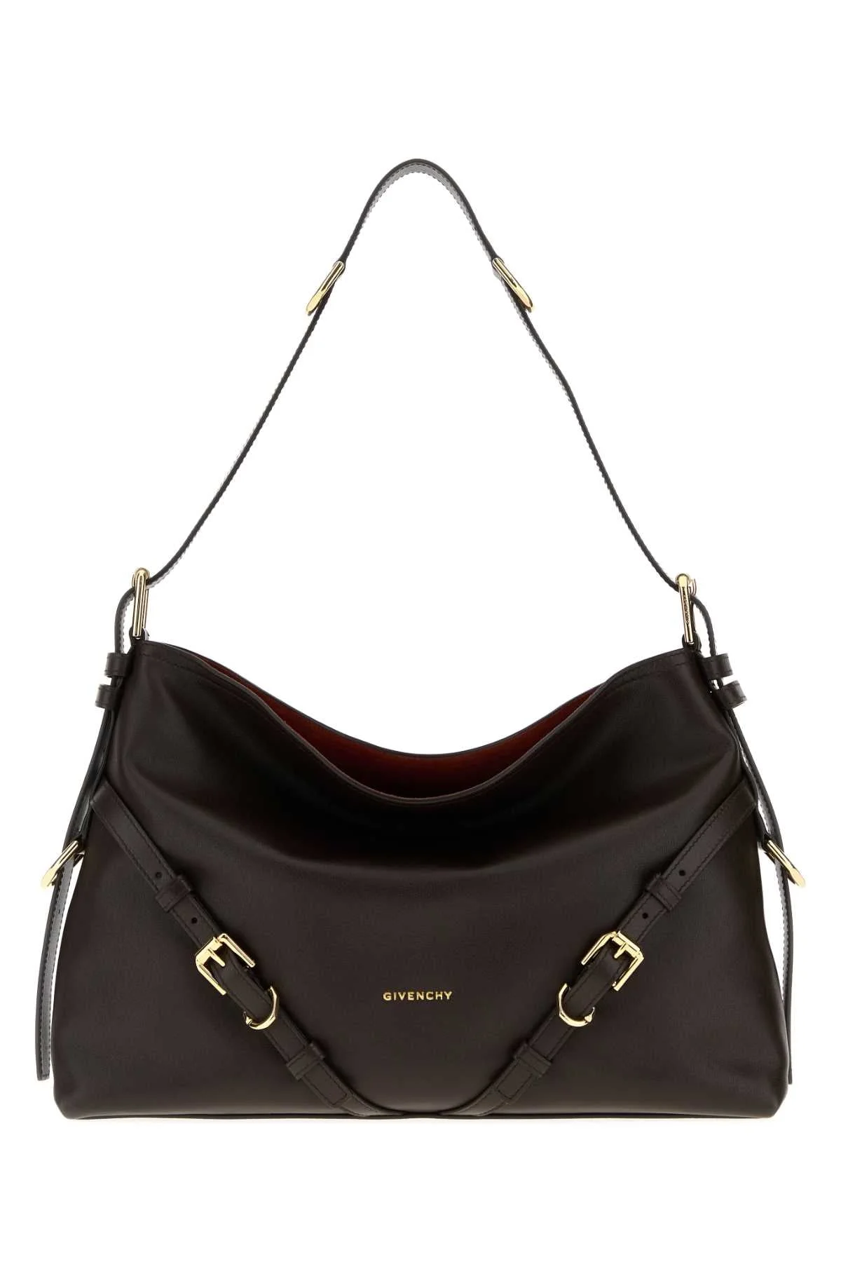 Givenchy Women Dark Brown Leather Medium Voyou Shoulder Bag - 1
