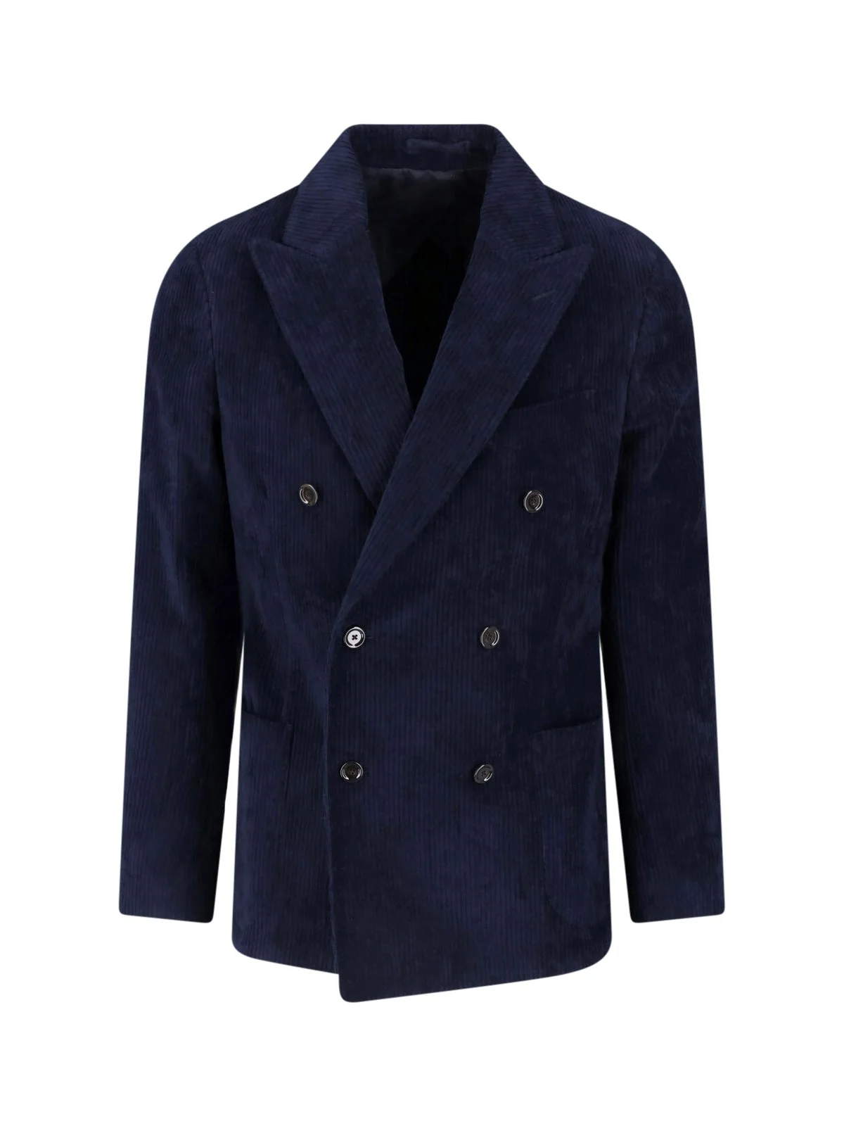 DOUBLE-BREASTED VELVET BLAZER - 1
