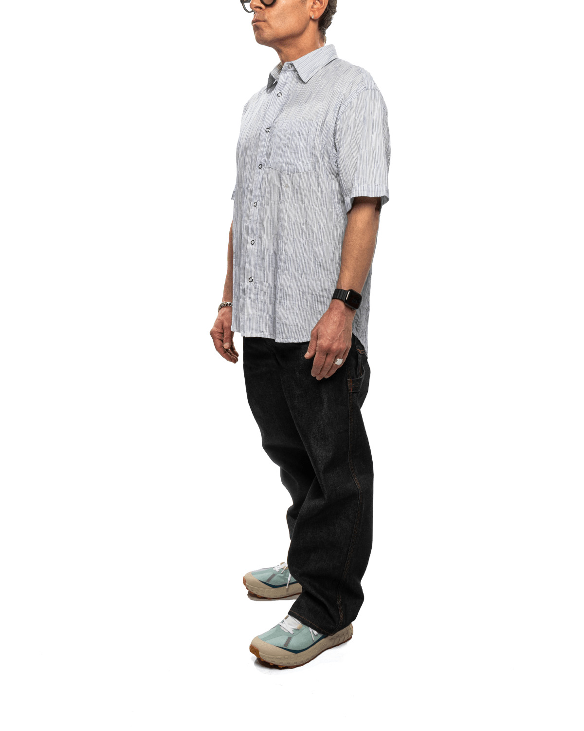 Wavy Striped Shirt Blue - 2