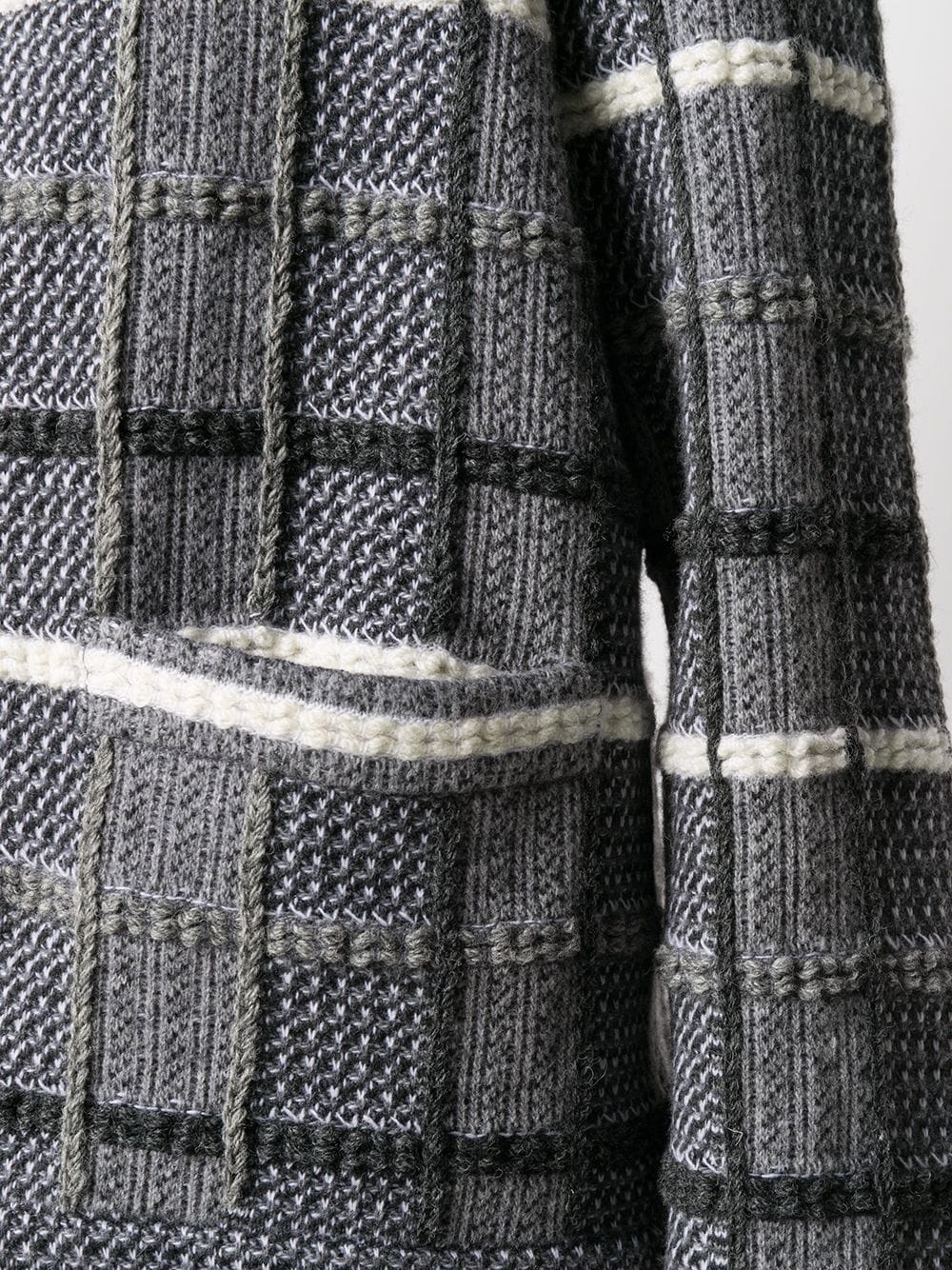 check-pattern cardigan - 5