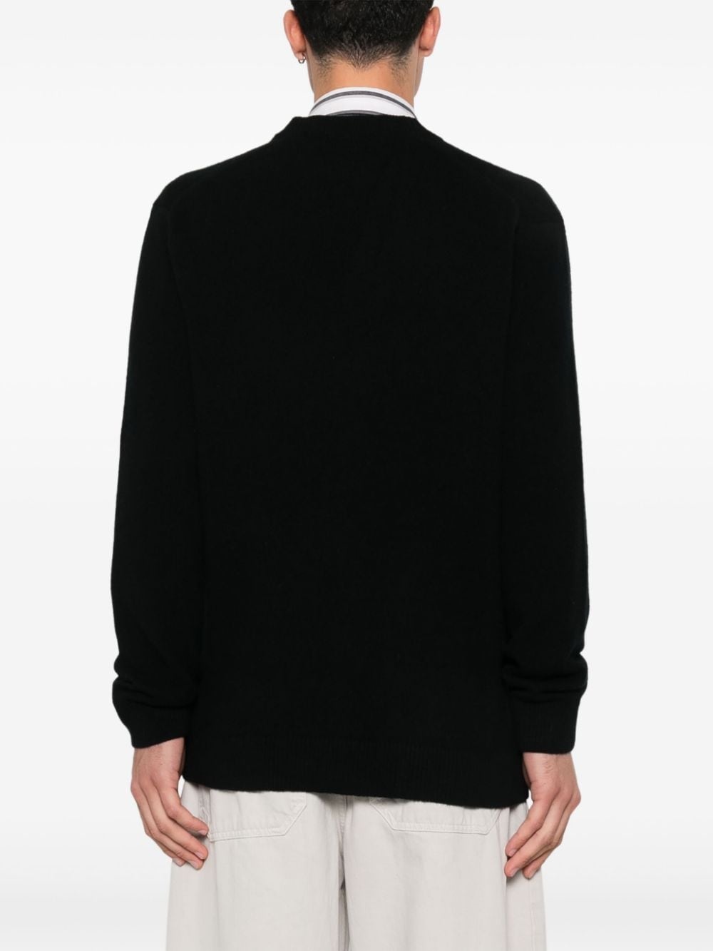 Bold Fox Head-patch cardigan - 4