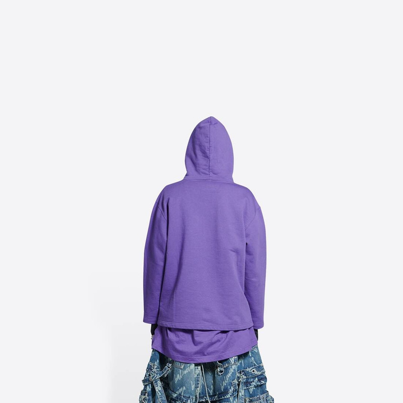 BALENCIAGA Women's Bébé Cropped Hoodie in White outlook