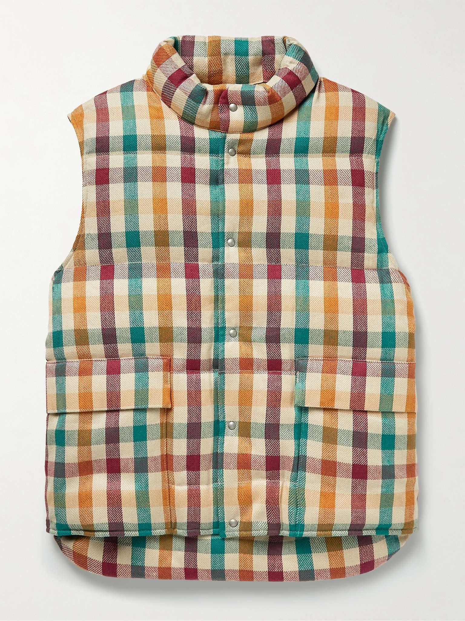 Walker Checked Linen and Wool-Blend Gilet - 1