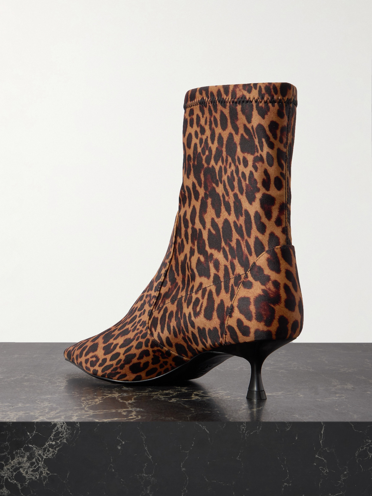 Naomi Leopard-print Scuba Ankle Boots - 3