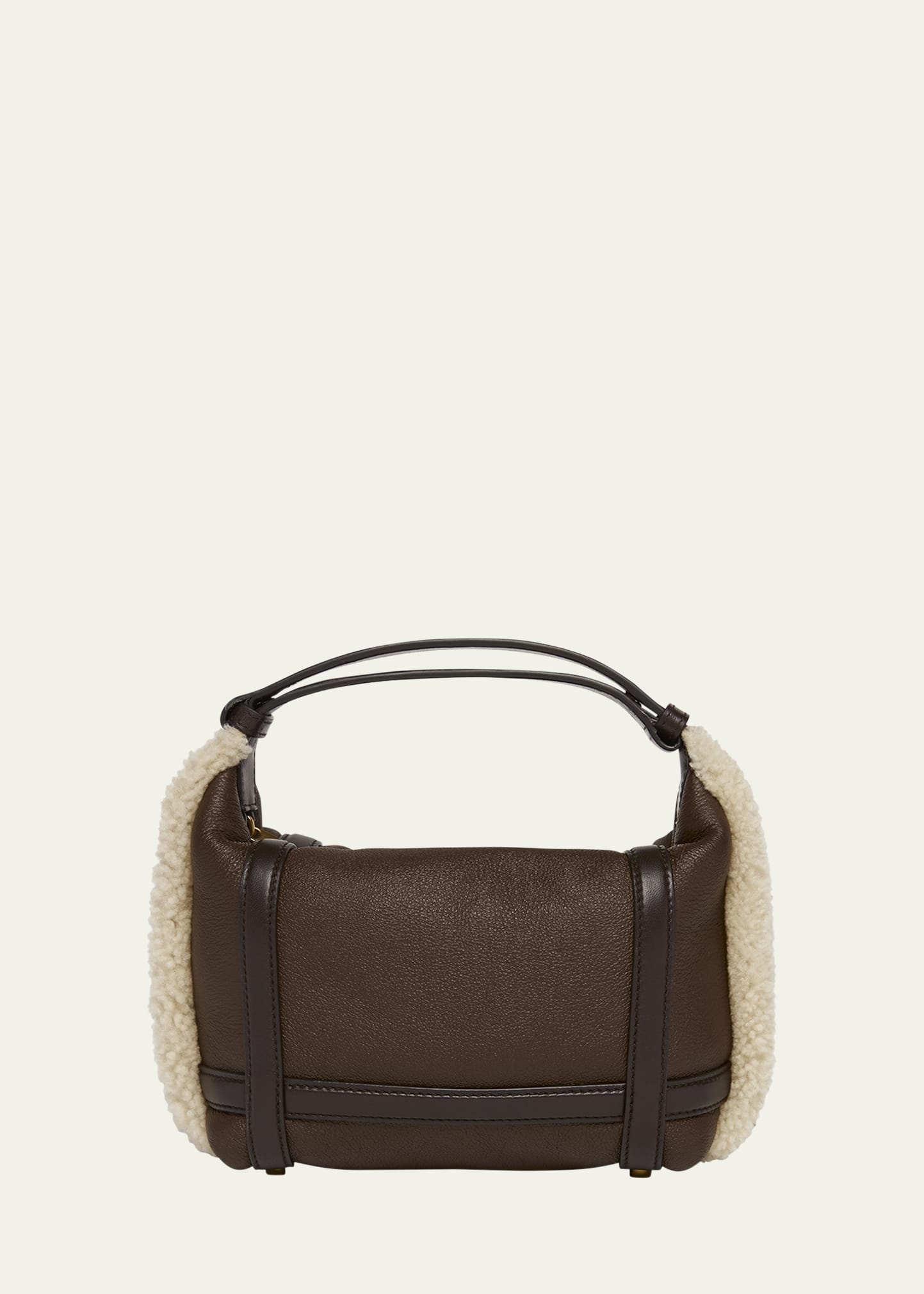 Wallace Mini Lamb Fur Top-Handle Bag - 1