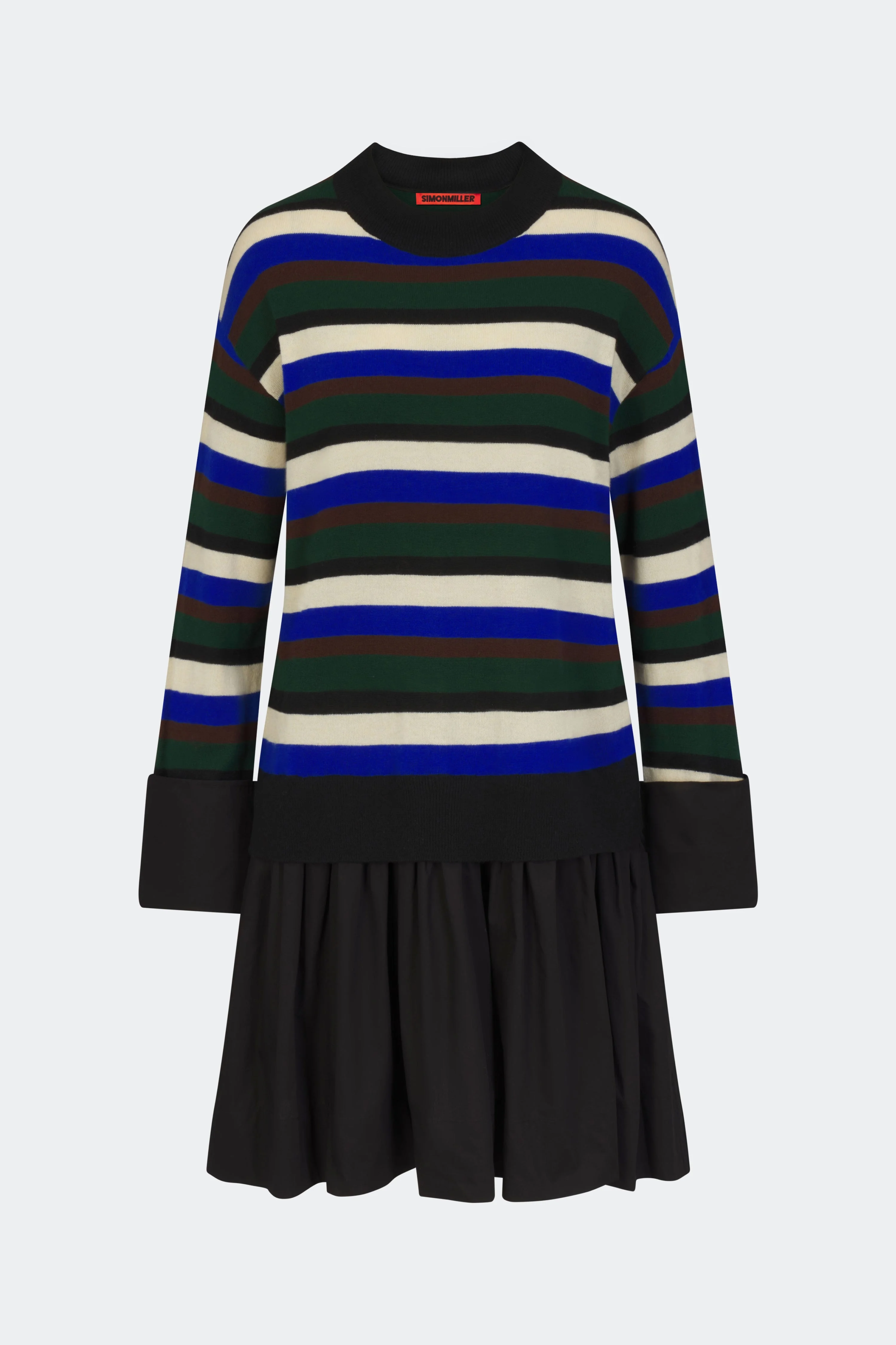 Pip Poplin Combo Dress In Rugby Stripe - 1