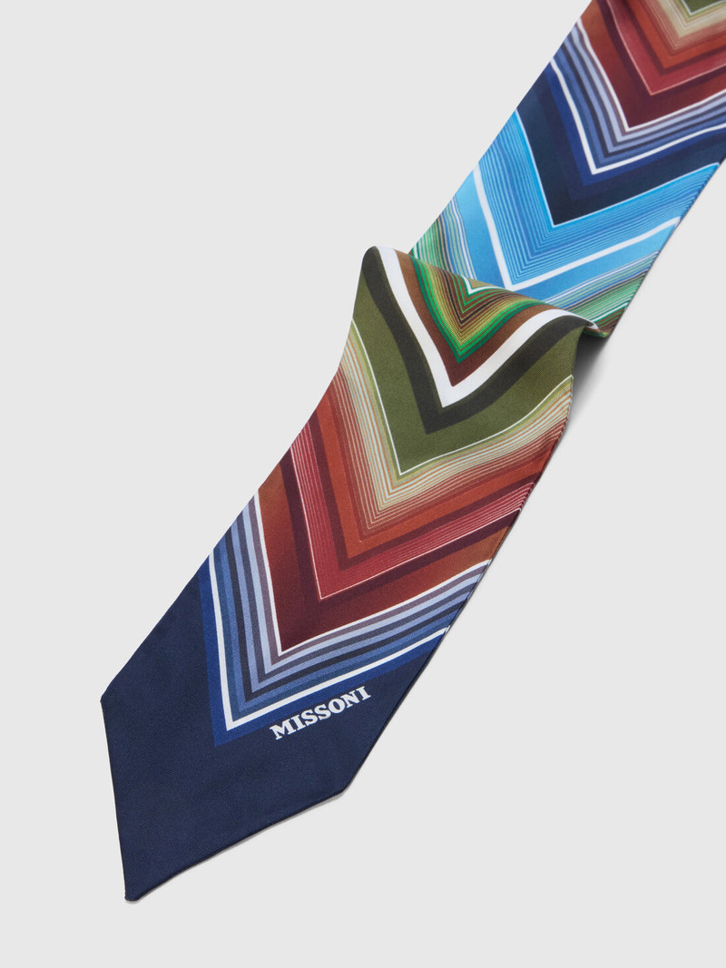 Missoni Silk neck scarf with macro zigzag print outlook