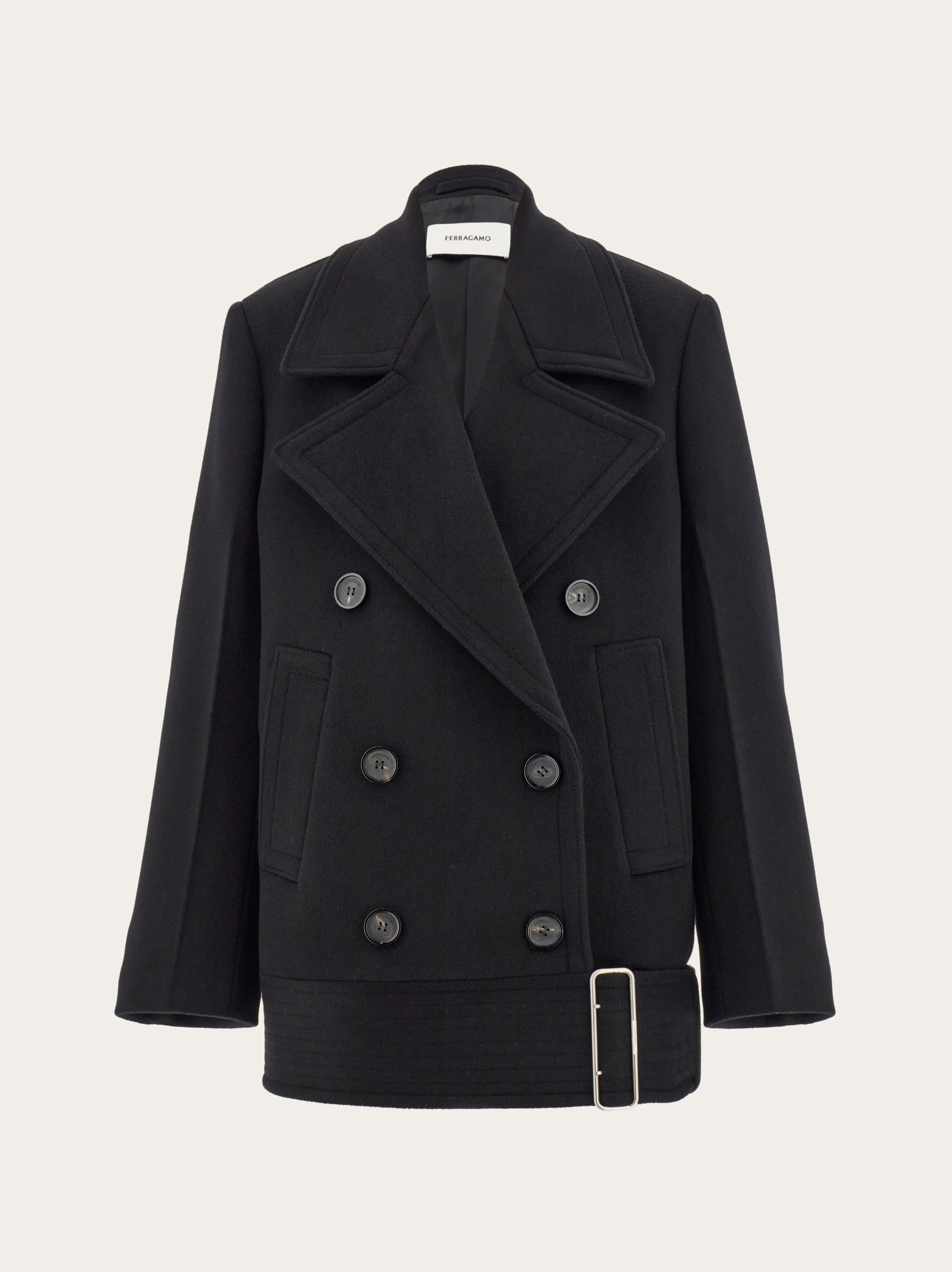Wool and cashmere peacoat - 1