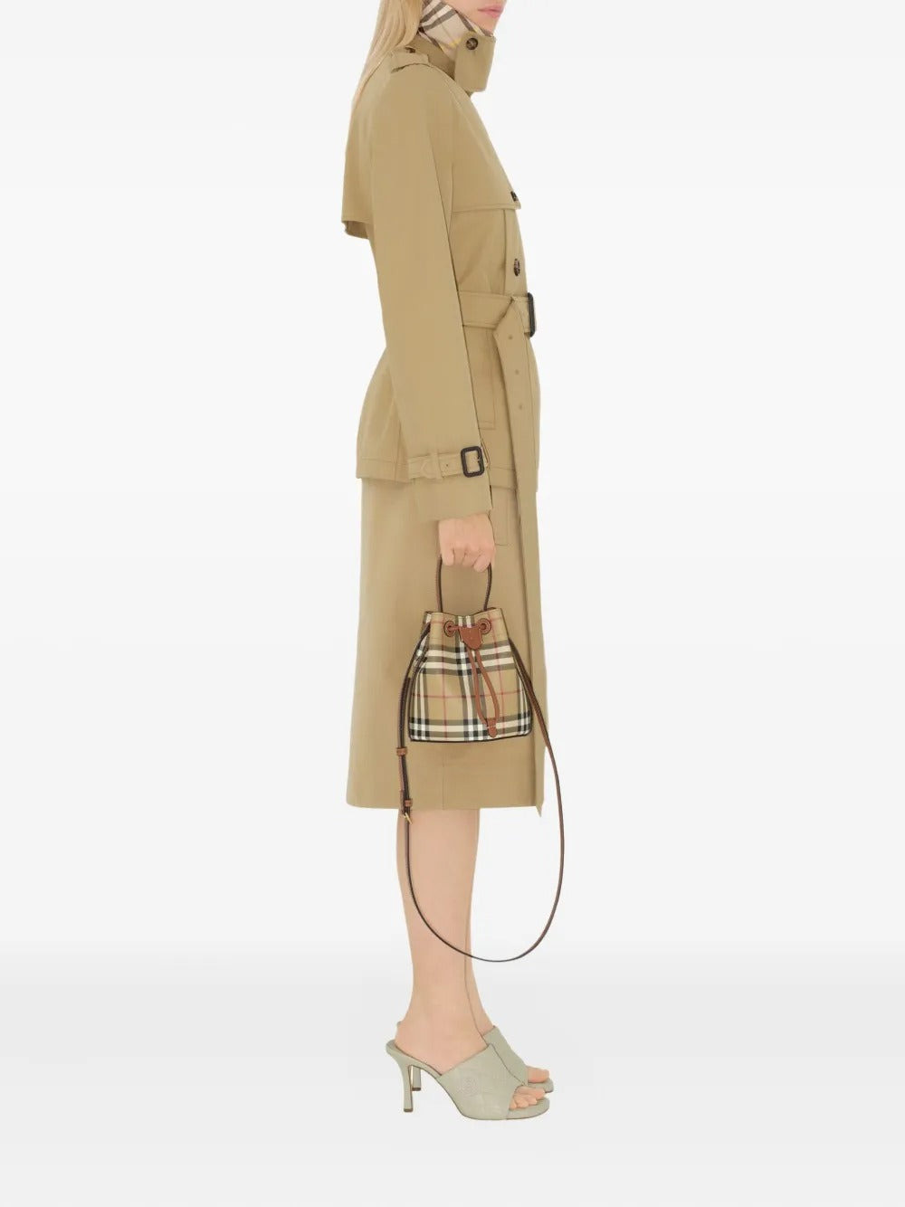 BURBERRY - Women Mini Drawstring Bag - 3