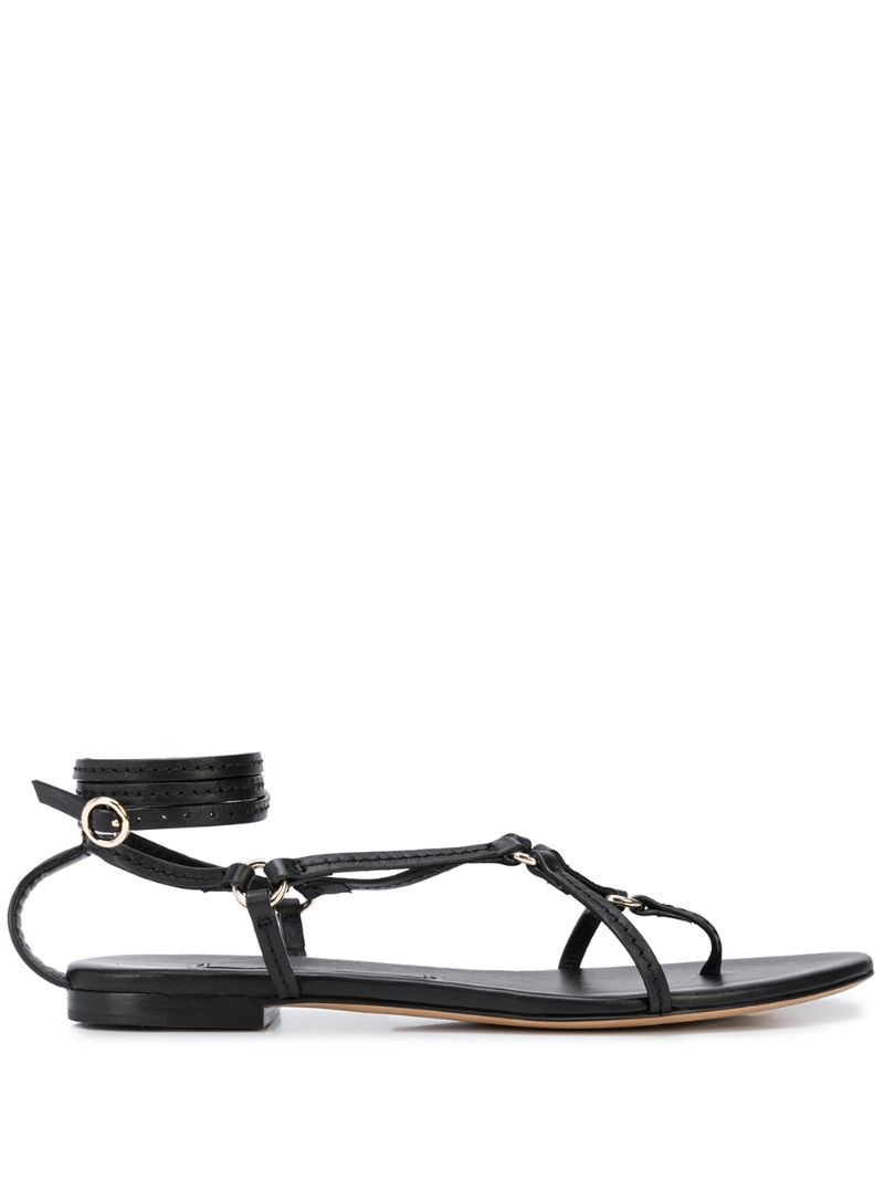 ankle strap ring detail sandals - 1