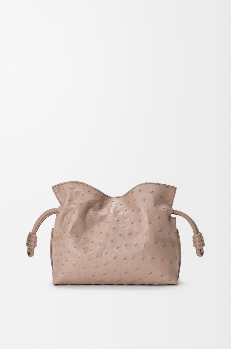 Mini Flamenco clutch in ostrich 1