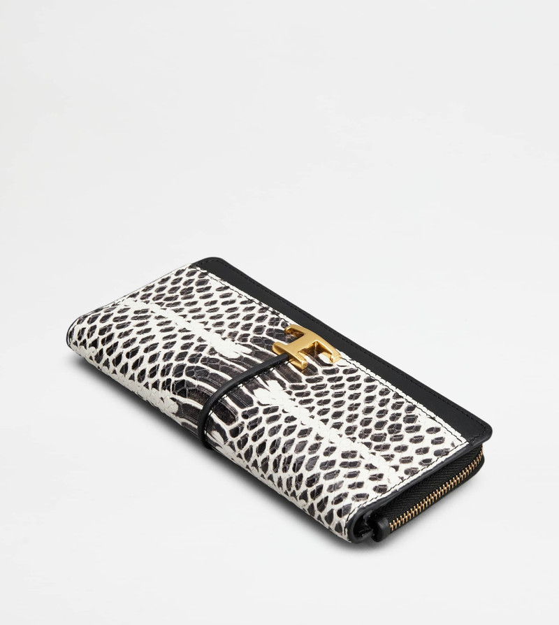 T TIMELESS WALLET IN LEATHER - WHITE, BLACK 4