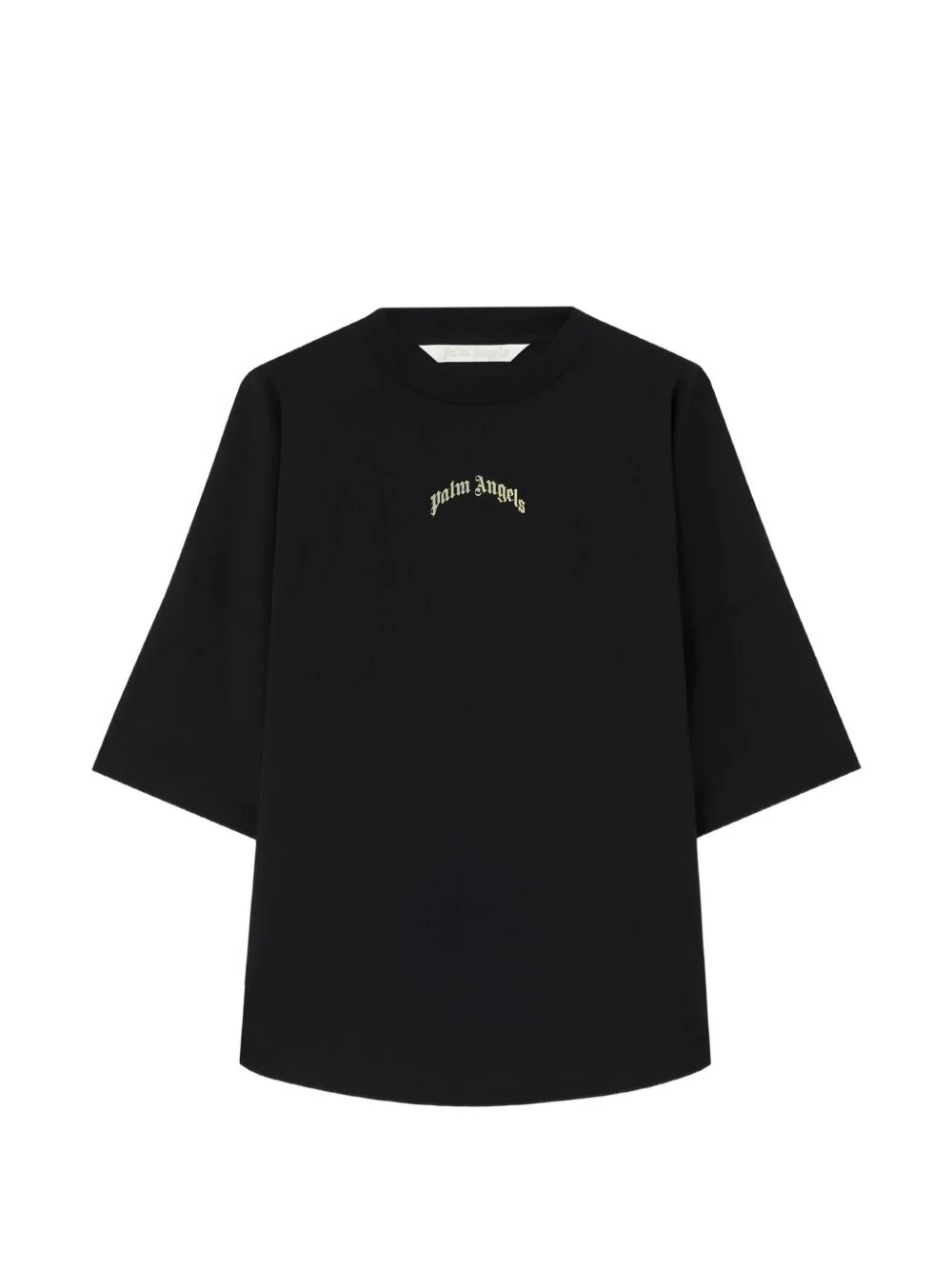 curved-logo crew-neck T-shirt - 1