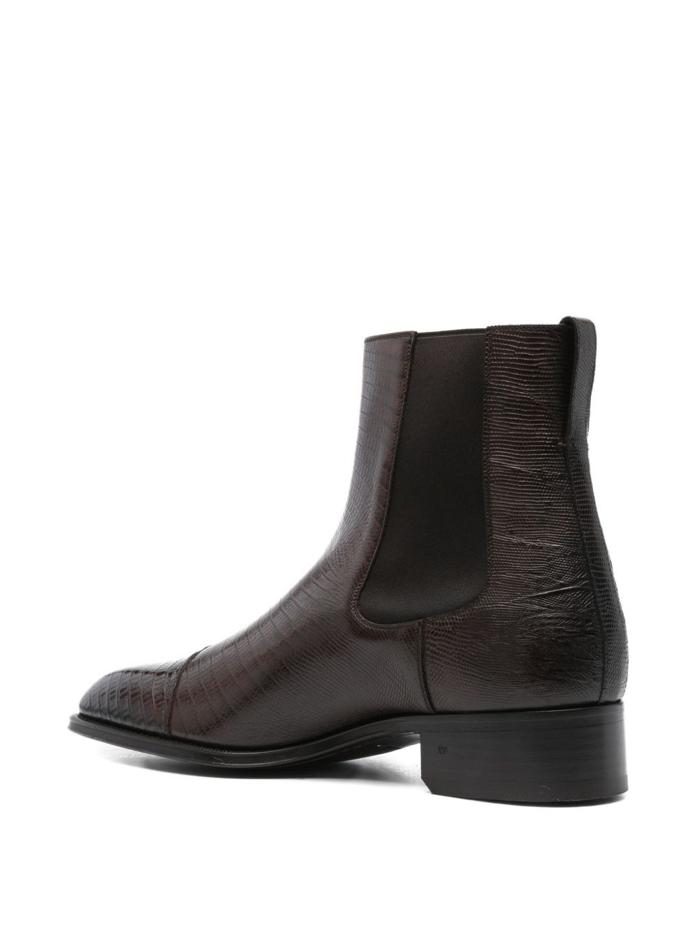 elasticated-panel leather boots - 3